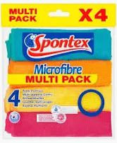 SPONTEX M/F CLOTH 4PK   19780031 D71651