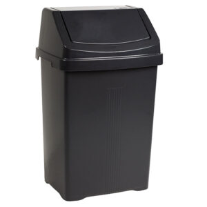 Casa 50L Swing Bin Midnight Black