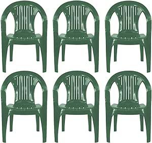 ATLANTA RESIN LOW BACK STACK CHAIR GREEN