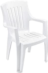 ATLANTA RESIN LOW BACK STACK CHAIR WHITE