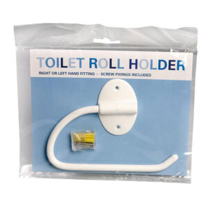 Toilet Roll Holder Metallic White AK204022