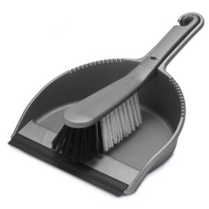 ADDIS STIFF DUSTPAN SET METALLIC 510405