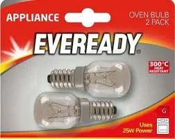 25W SES OVEN (300C) EVEREADY 2PK