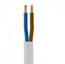 0.75MM 2CORE CABLE WHITE/PER MT