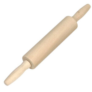 WOODEN ROLLING PIN REVOLVING 9″