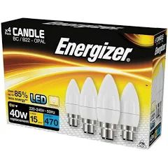 LED Candle 480 Lumen B22 Daylight x 2 S15298