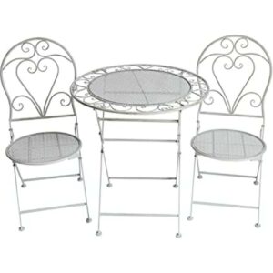 Monaco Contemporary Bistro Set Grey 3 Pieces MON01GREY