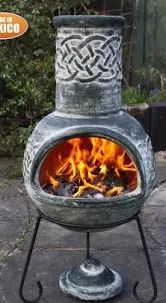 Gardeco Mexican Cantera Chimenea and Stand 110cm