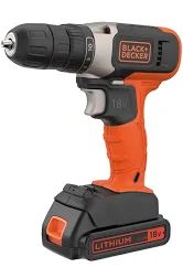 BLACK  DECKER 18V LITHIUM-ION 2 GEAR HAMMER DRILL + 400mA c