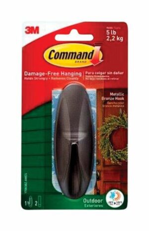 Command Outdoor Designer Hook Large Bronze Metallic