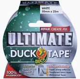 ULTIMATE DUCK TAPE WHITE 50mm x 25m 23216