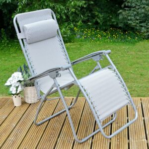 Zero Gravity Chair Textoline With Grey Frame