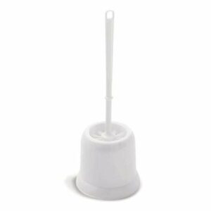 Coloured Round Closed Toilet Brush and Handle, Asstd