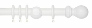 Wooden Pole Ball 28mm White 150cm