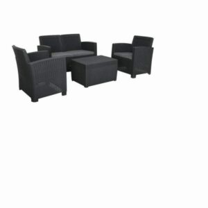 Faro Conversation Set Black 4 Piece FARO-08